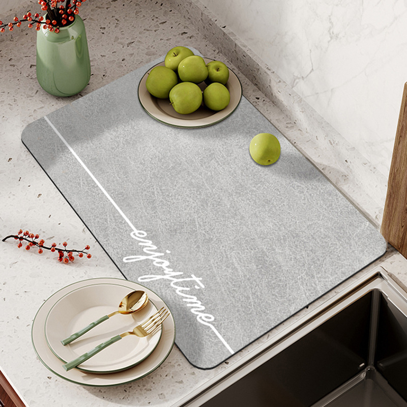 Máquina de café transfronteriza, mesa de comedor, almohadilla antideslizante, tazón de barro de diatomeas, almohadilla de secado de succión, encimera de cocina, almohadilla de drenaje de barra