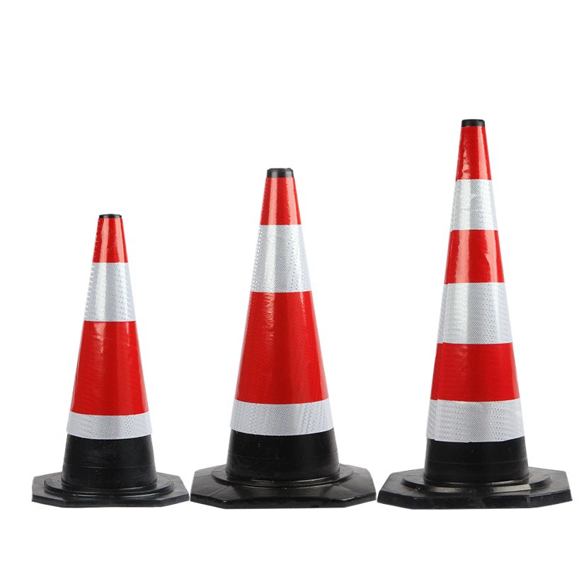 Резиновый дорожный конус дорожного движения предупреждающий конус безопасности ствол EVA пены мороженое конус высокоскоростной дорожный светоотражающий конус