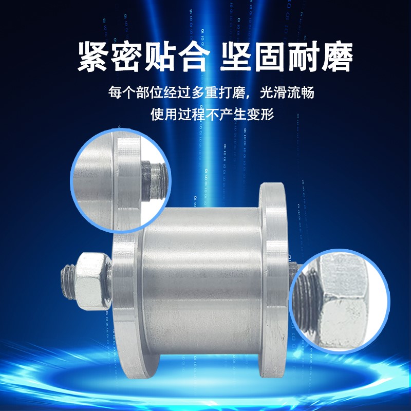 加厚45钢H型轨道轮工字钢槽钢方管滑轮带丝杆双边铁轮移门导向轮