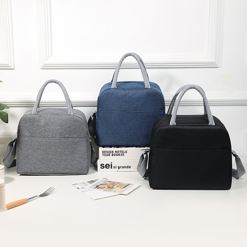 Bolsa de aislamiento de tela simple de Oxford, bolsa de almuerzo portátil de gran capacidad, bolsa de aislamiento de mochila, bolsa de picnic de comida para el trabajo y la escuela.