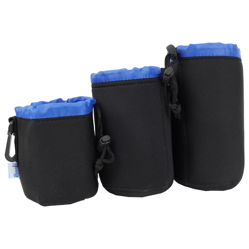 (2개) 공장 공급 카메라 렌즈 저장 가방 편리한 기모 높은 탄성 두꺼운 보호 렌즈 카메라 가방