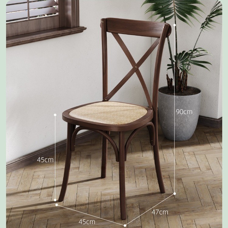 Mesa y silla de cafetería americana retro francesa panadería de comida ligera dulces tienda de azúcar y agua bistrona mesa de madera maciza