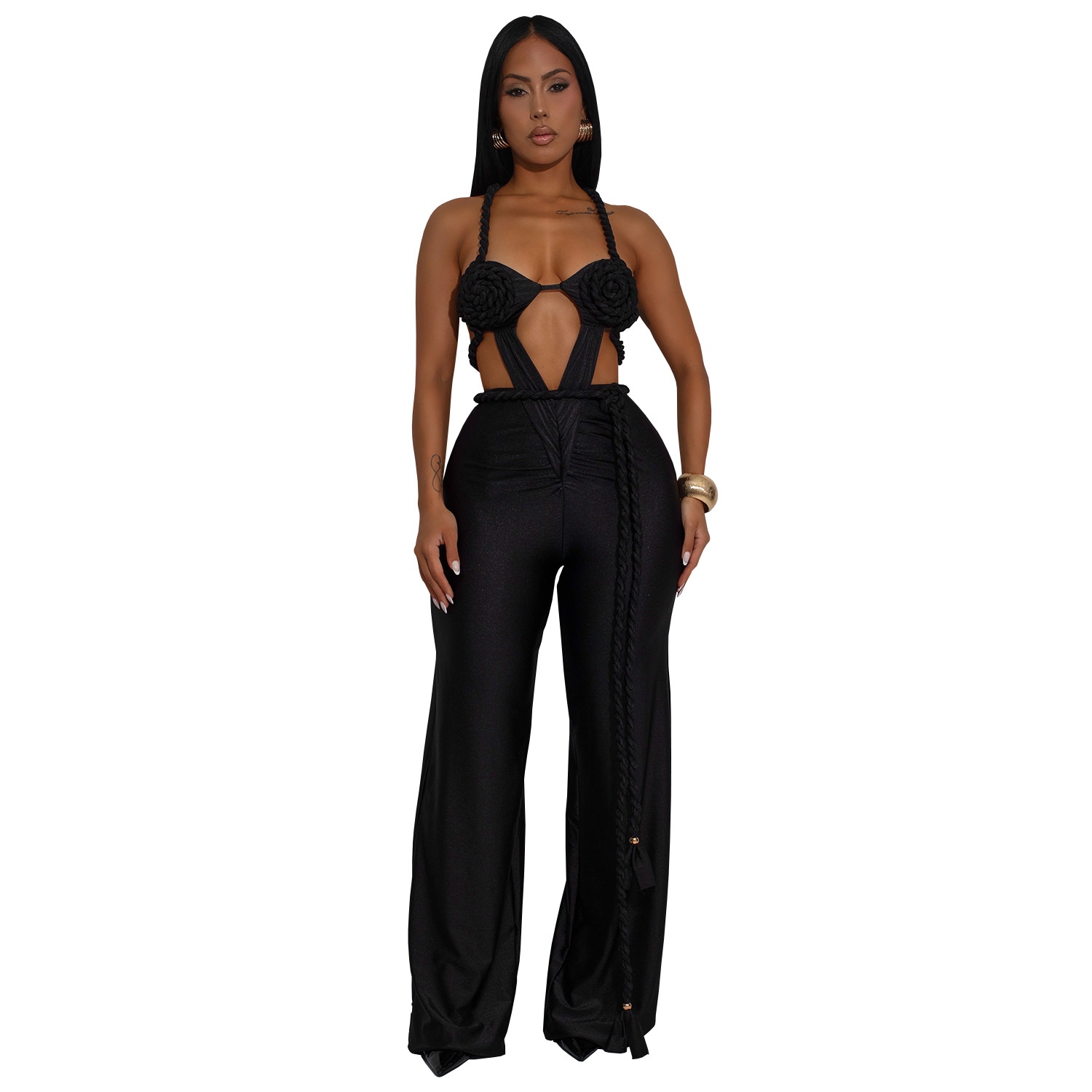 C7557 Aliexpress transfronterizo Amazon Europa y América de moda de mujer de color sólido sexy envuelto cinturón de espalda correa junkie