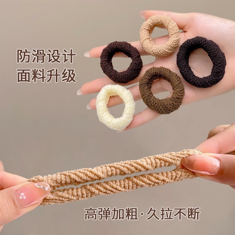 Banda de goma para mujer cuerda para el cabello 2025 nuevo lazo para el cabello de alta elasticidad de alta gama cuerda para el cabello de cola de caballo tocado de goma duradero