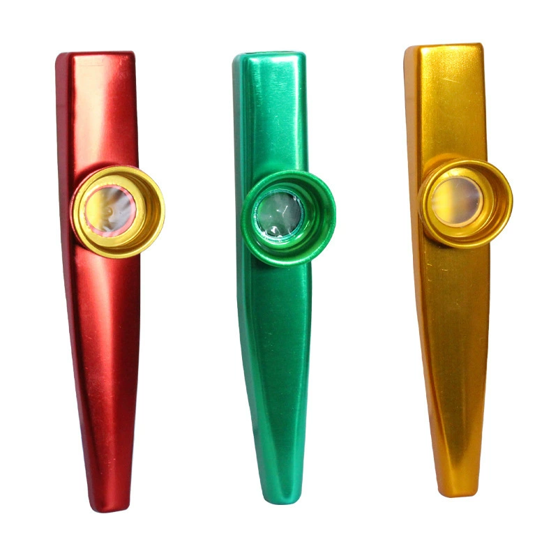 Металлическая Казу флейта Kazoo играбельный инструмент для начинающих, простая маленькая музыкальная помощь, портативный