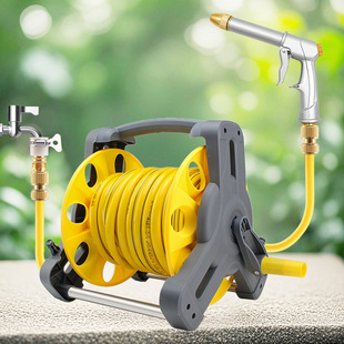 Factory Direct Sales Car Wash Water Gun High-Pressure Powerful Flower Watering Hose Hose Household Flushing Nozzle Hose Reel Storage Rack