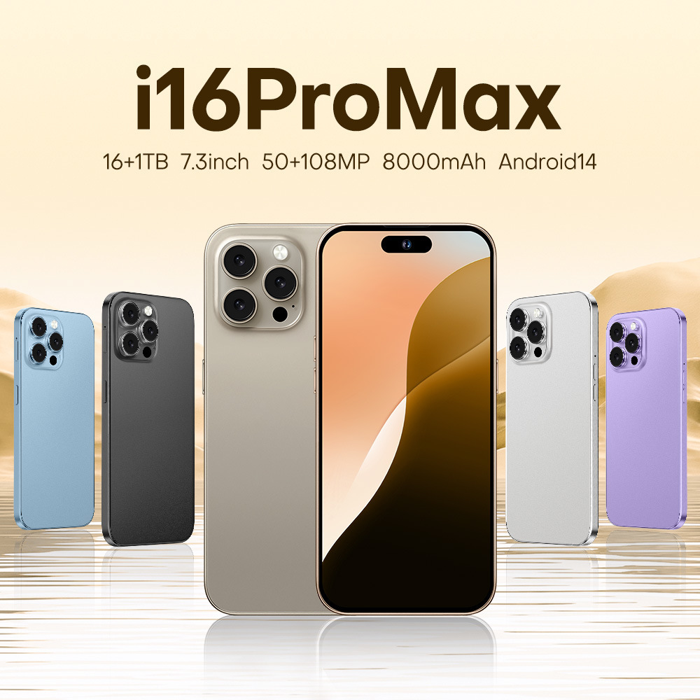 Cross-Border I16 Pro Max Mobile Phone 4g Global Version 4+64Gb Export Tk Popular Smartphone Factory Wholesale