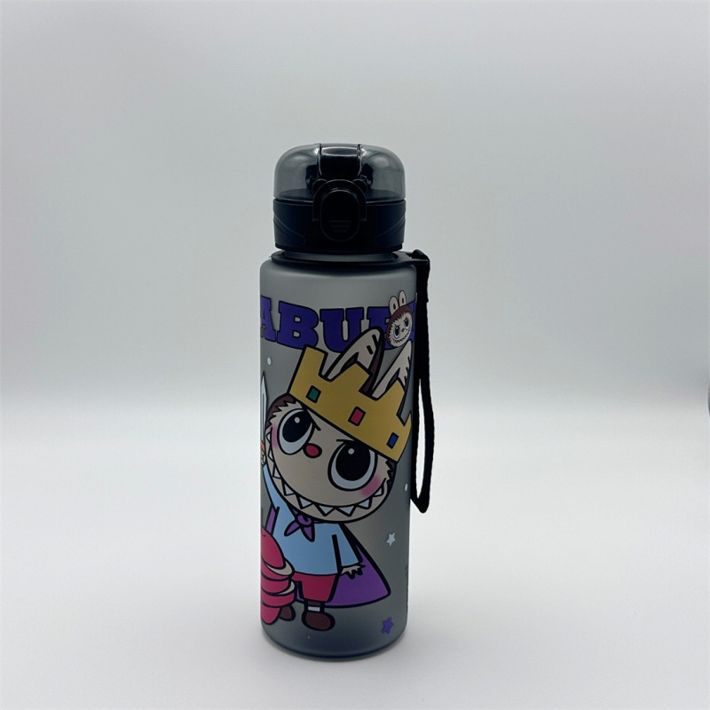 高颜值可爱型拉布布水杯弹跳盖便携车载杯细长款代发水杯|undefined