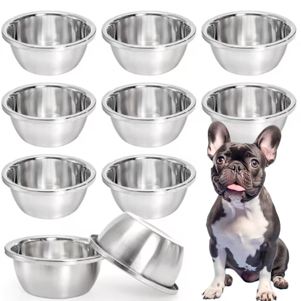 Plato para Comida de Mascotas de Acero Inoxidable