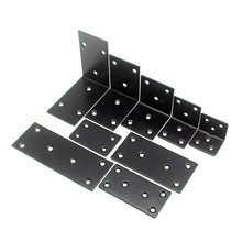 四方不锈钢黑色角码固定件支架 层板托 90度直角角码黑色直片