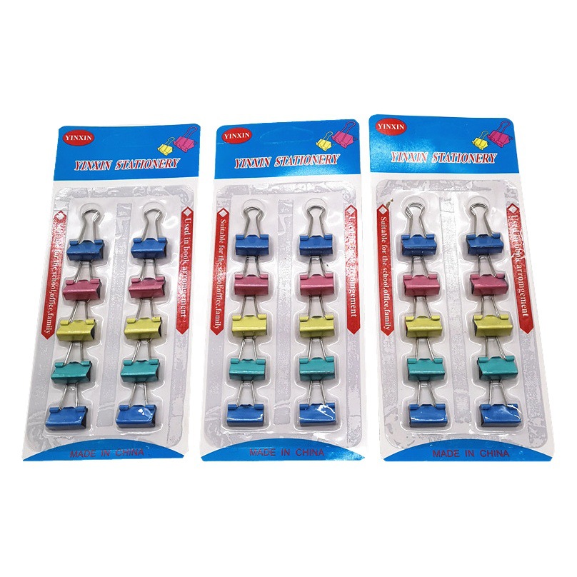 Q050C diez clips de cola larga + 10 clips de cola de milano Bill HIERRO Archivo de papel de prueba de almacenamiento fijo Libro Papelería Oficina