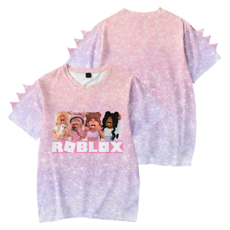 Summer New Product Game Roblox Digital Printed Children's Clothing Dinosaur Short-Sleeved T-Shirt Summer New Product Game Roblox Digital Printed Children's Clothing Dinosaur Short-Sleeved T-Shirt