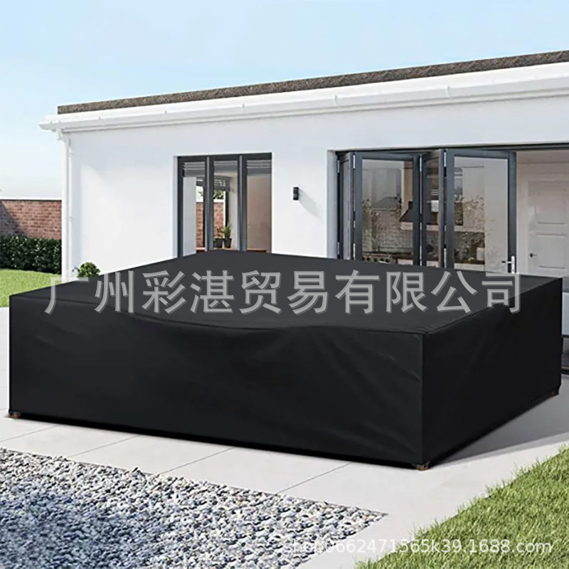 210D Oxford Cloth Furniture Cover Square Round Free Combination Courtyard Garden Terrace Table and Chair Cover Waterproof and Sun Protection