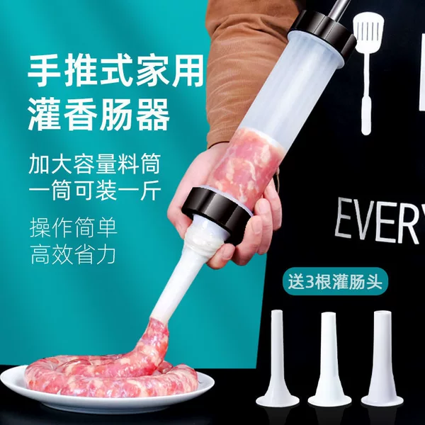 Manual Sausage Stuffer, Home-Use Sausage Filling Tool, Sausage Making Machine for Homemade Sausages, Small Sausage Stuffer