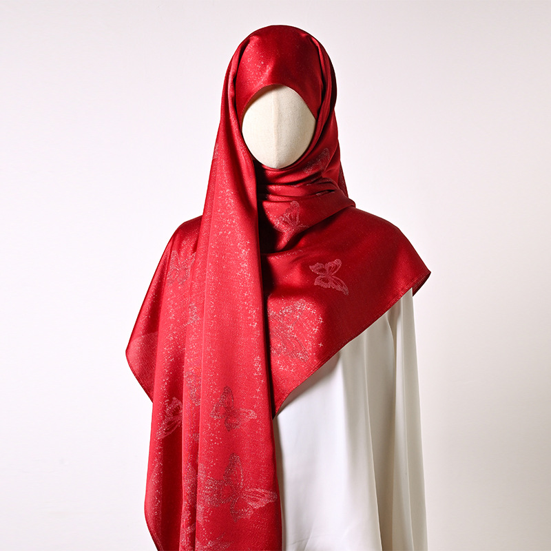 Sciarpa da donna estiva double face, versatile, con stampa, design semplice, accessorio per capospalla._voghion.com