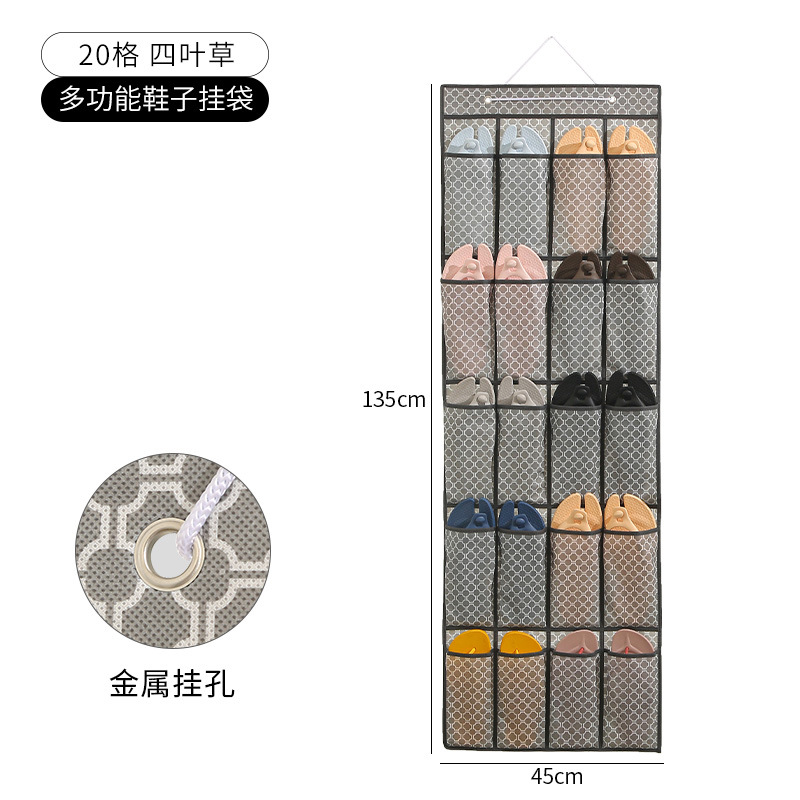 Bolsa colgante de almacenamiento detrás de la puerta, zapatos de pared de dormitorio, bolsa de almacenamiento de subembalaje de artículos diversos, bolsa colgante de almacenamiento de acabado multifuncional