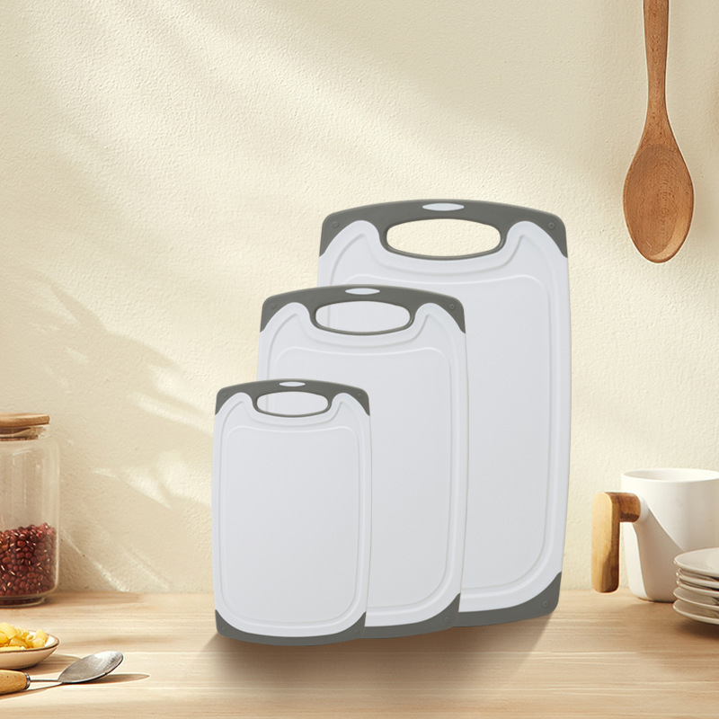 Tablero de corte de plástico Tablero de corte de cocina del hogar de Amazon Tablero de corte antideslizante Suplemento alimenticio para niños Tablero de corte de frutas Juego de tres piezas