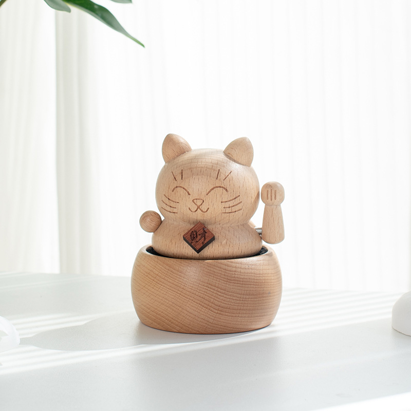 Caja de música de madera giratoria con bailarina de ballet Adorno creativo para el hogar Regalo artesanal de cumpleaños