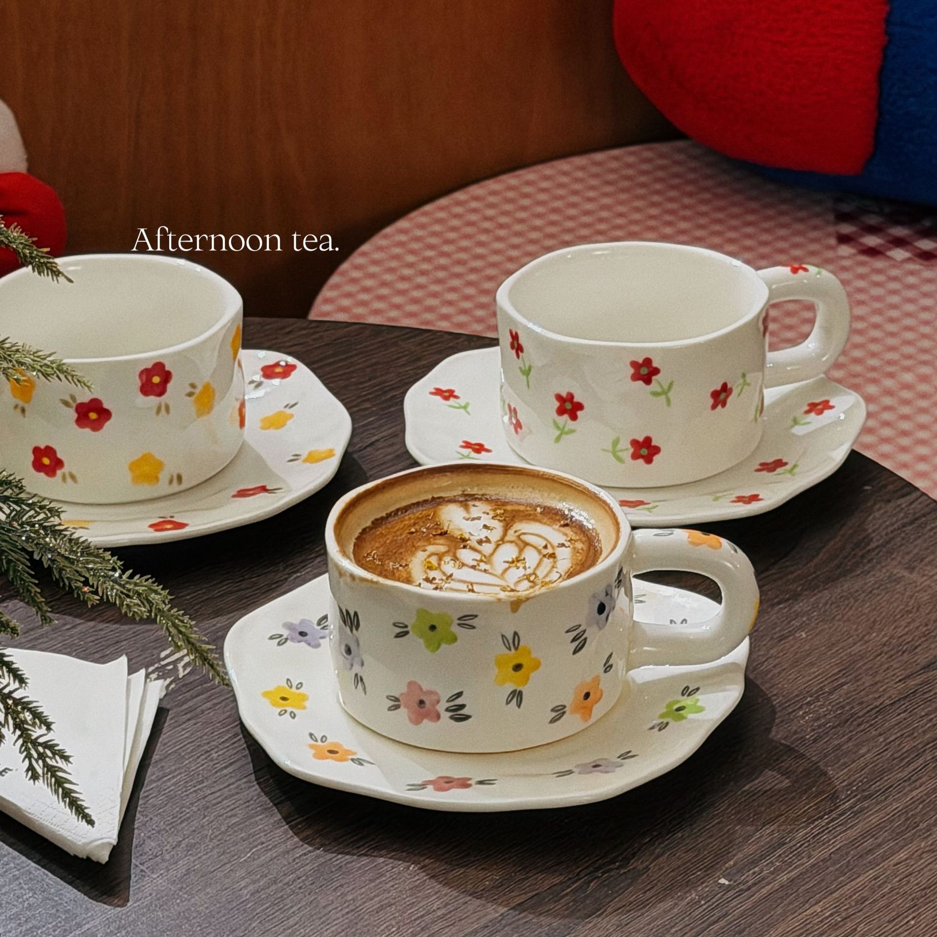 Korean style ins style hand-kneaded irregular ceramic cup coffee cup…