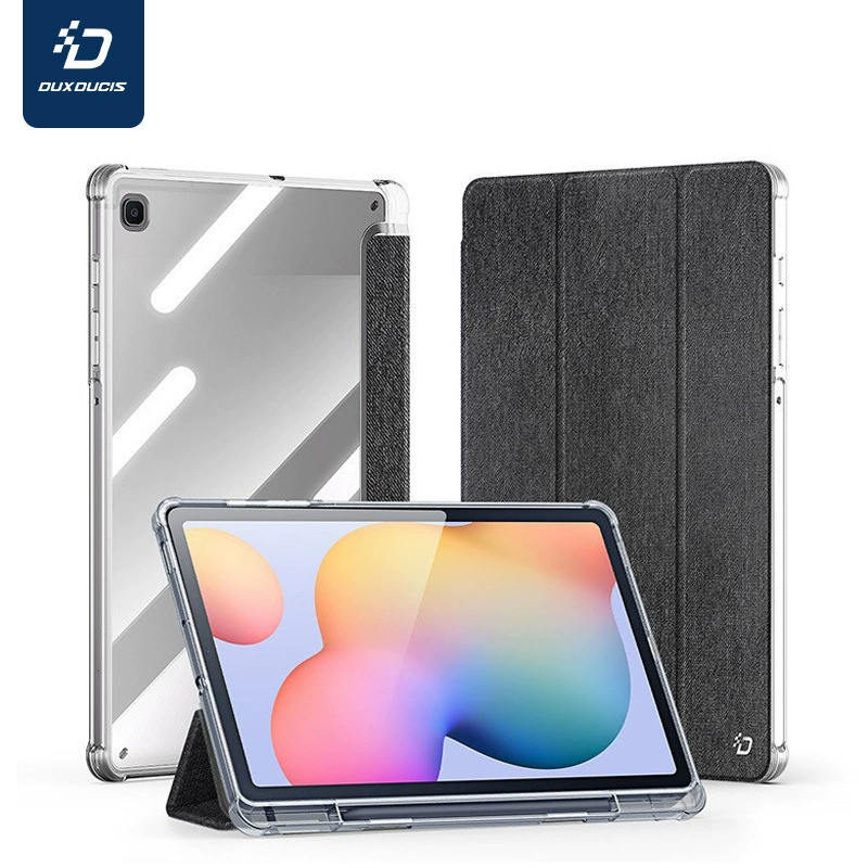 Подходящий кожаный прозрачный защитный чехол оптом для Samsung TABS6LITE с карманом для ручки