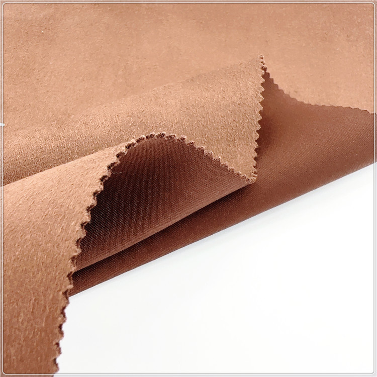 供应针织350G麂皮绒单面磨毛复合双层麂皮绒面料再布春秋装面料