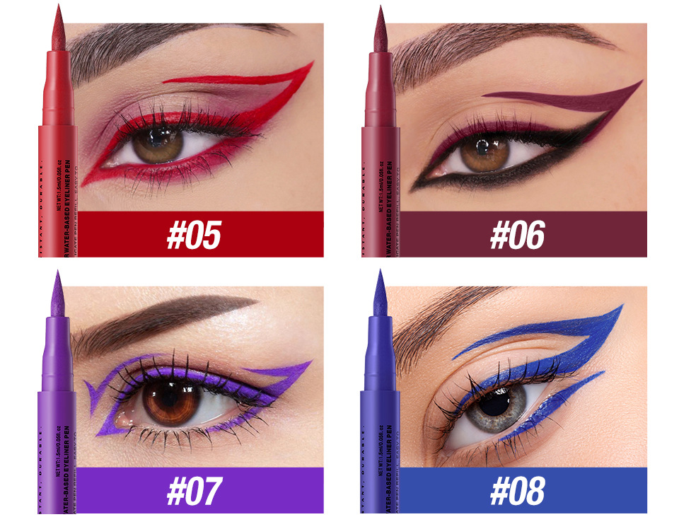 LANGMANNI Liquid Twelve-color Eyeliner Pen Set Matte Quick-Drying fang Smudge Eyeliner Liquid Pen undefined