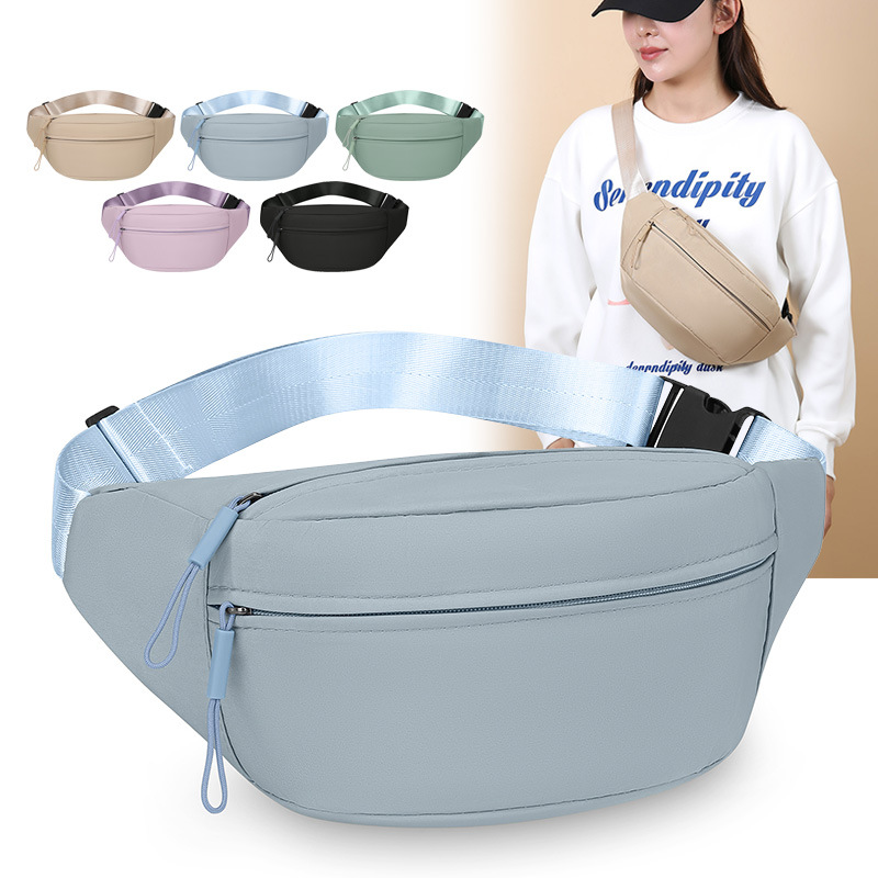 Bolso de cintura de color sólido para mujeres simple viaje ocio mochila de hombro bolso de teléfono móvil deportivo portátil al aire libre bolso de pecho de moda moda