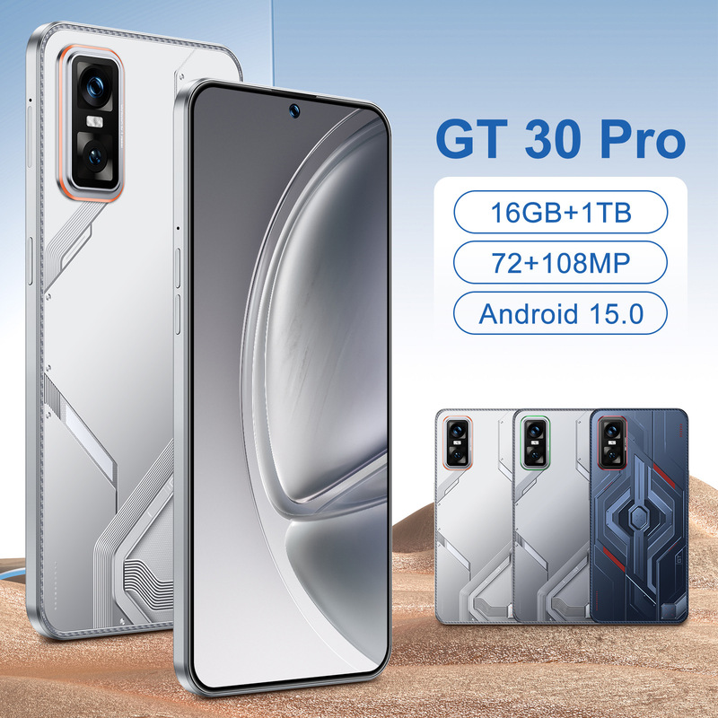Cross-Border Mobile Phone Gt 30 Pro Smartphone 16+1Tb True 4g Large Screen Android Export Factory Direct Delivery