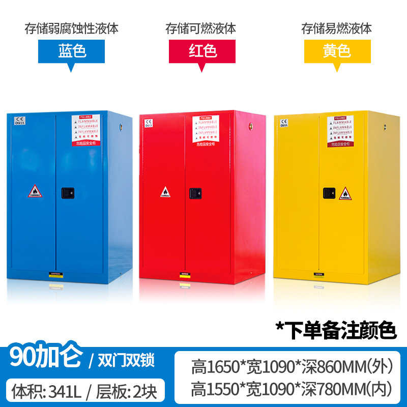 Gabinete industrial a prueba de explosiones Gabinete de almacenamiento de productos químicos peligrosos de laboratorio Gabinete de seguridad de doble cerradura para productos químicos Caja a prueba de fuego y a prueba de explosiones