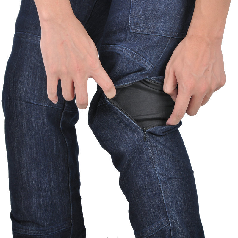 VOLERO jeans de motocicleta para hombre resistente al desgaste anti-desgarro ocio retro anti-caída pantalones de motocicleta