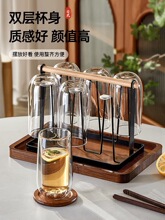 双层玻璃杯家用耐高温绿茶泡茶杯子待客大容量隔热防烫喝包邮批发