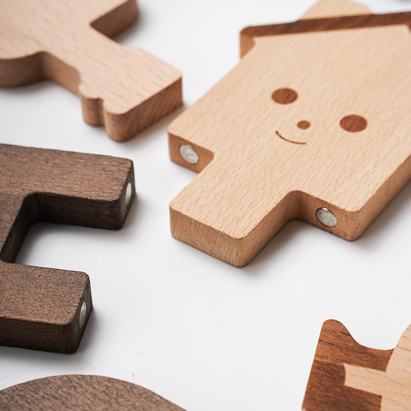 Aprendizaje de letras en inglés, rompecabezas para bebés, bloques de construcción, pinyin, juguetes educativos de madera de Mongolia