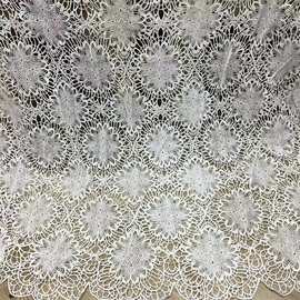 新款大圆圈牛奶丝满幅水溶花边蕾丝面料女装时尚服装辅料刺绣布料