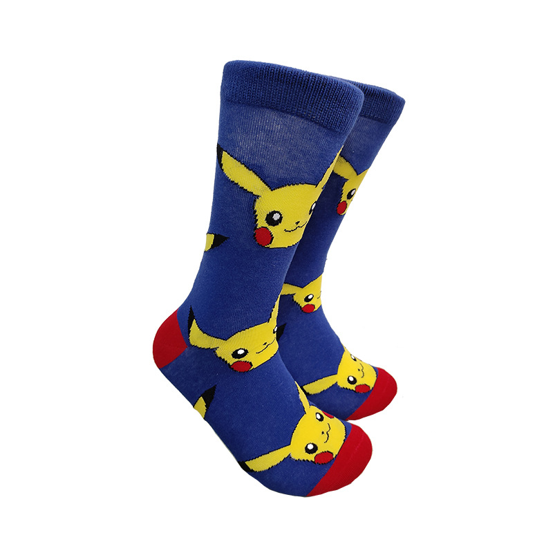 Calcetines de moda de dibujos animados de suministro de punto transfronterizo su Yu esponja bebé película hombres y mujeres calcetines de media pantorrilla
