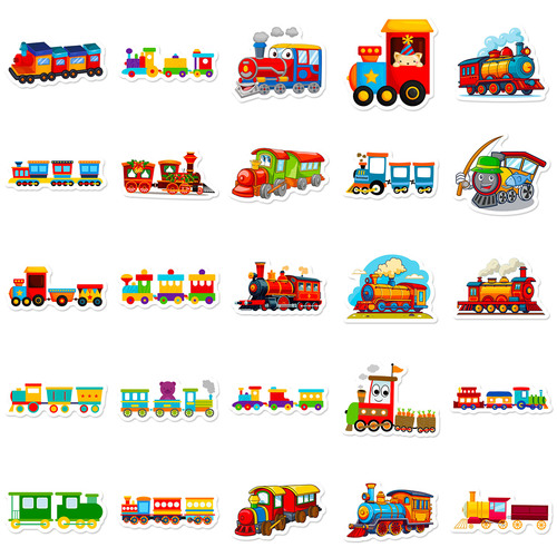 50 Train Headcross Border Hot Selling Guitar Notebook Sticker Self DIY Waterproof Journal Decor Sticker