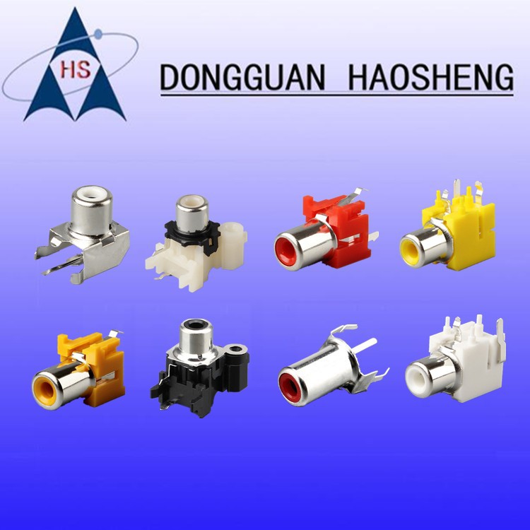 【工厂价售】同芯AV插座 RAC插座 音频座1孔镀金插座  莲花同芯座