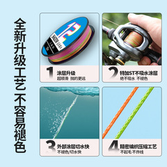 12 braid ygkpe line, colorful pe line, super smooth, strong pull, super wear-resistant, special powerful marlin line for Luya