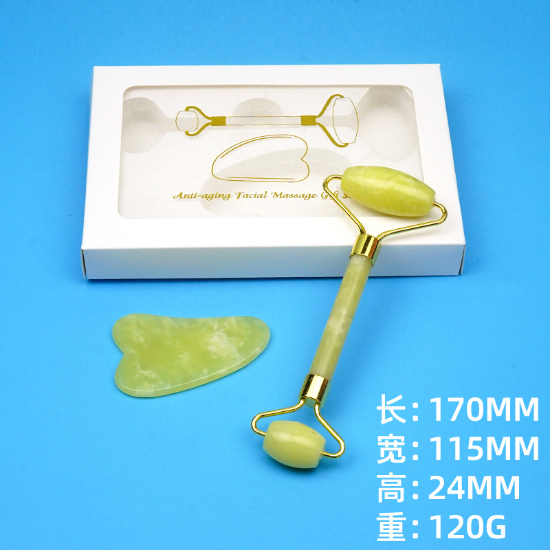 Fábrica al por mayor salón de belleza cuerpo entero espalda raspado masaje cara ojo Jade rodillo raspado tablero combinación traje