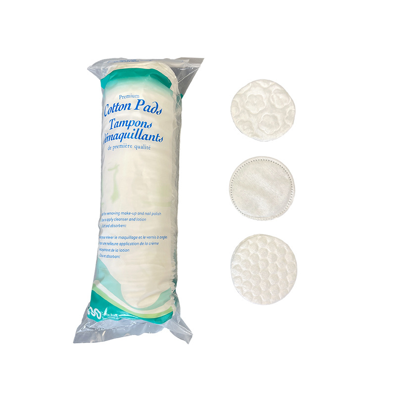 Fábrica al por mayor suave absorbente húmedo comprimir maquillaje redondo algodón suave y cómodo desechable removedor de maquillaje de algodón