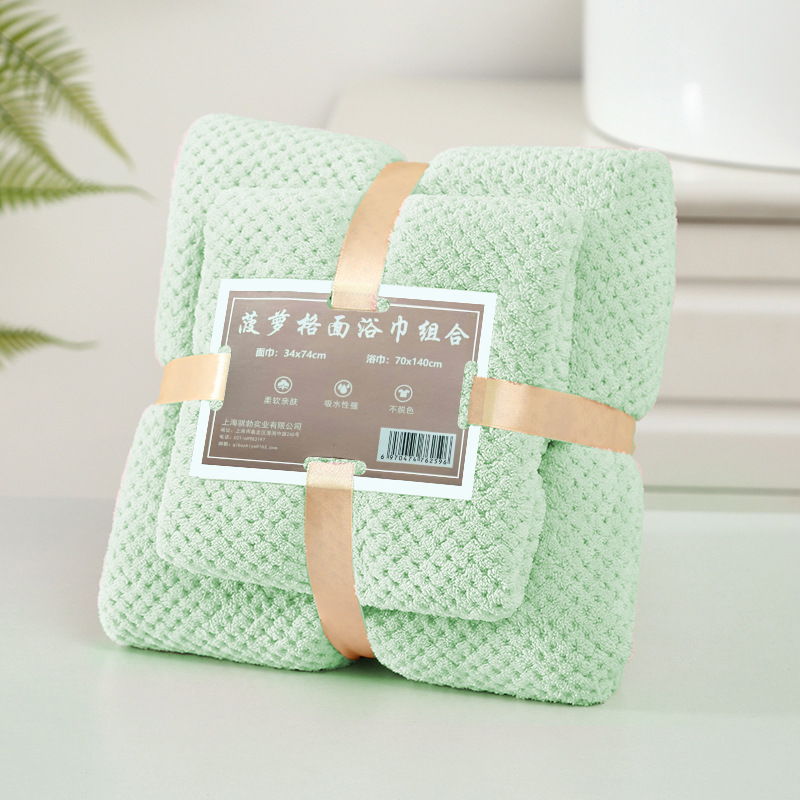 Hotel salón de belleza baño tienda de masaje de pies Toalla de baño Venta al por mayor Toalla de baño de lana de coral blanco puro estilo adulto absorbente