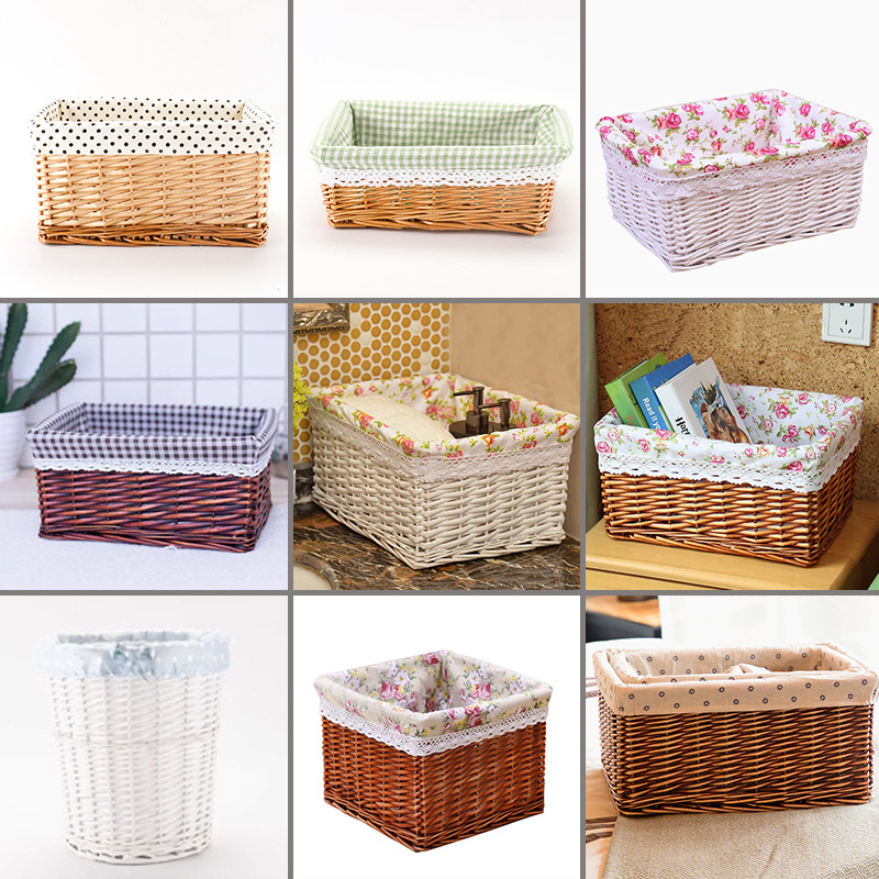 Cesta de ropa sucia de tela de caña grande cubierta de tela de tela de mano casa de alojamiento de hotel baño de cestas de ropa sucia