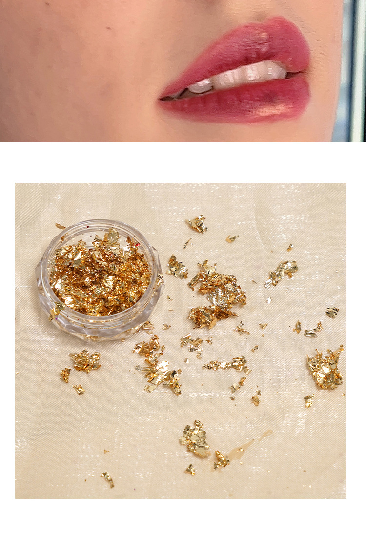 Gold Foil Nail Art Jewelry Gold Foil Fragments Internet Popular Nail Polish Glue Decorative Sticker Sequin E-commerce Cross-border