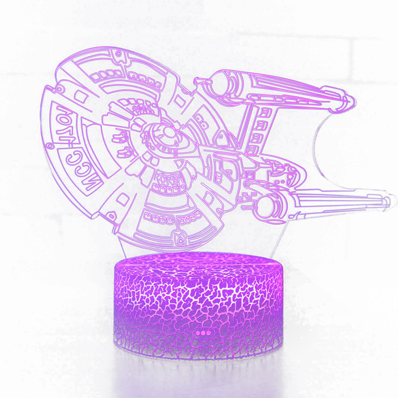 Transfronteriza Star Wars serie 3D colorido táctil lámpara de mesa Luz de la noche LED regalo creativo luz visual