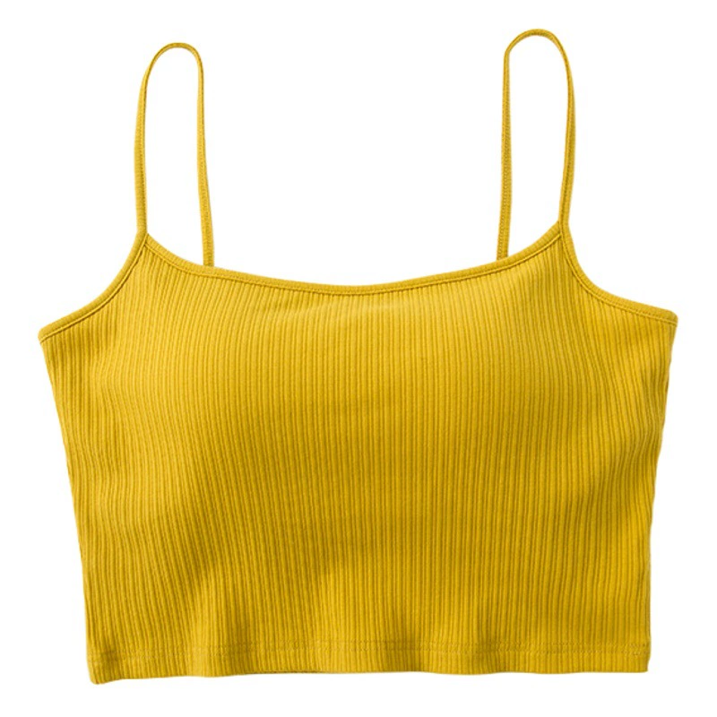 Летний трикотажный топ из чистого хлопка со встроенным бюстгальтером, белый базовый слой в японском стиле, верхняя одежда с подкладками для груди, топ для женщин.