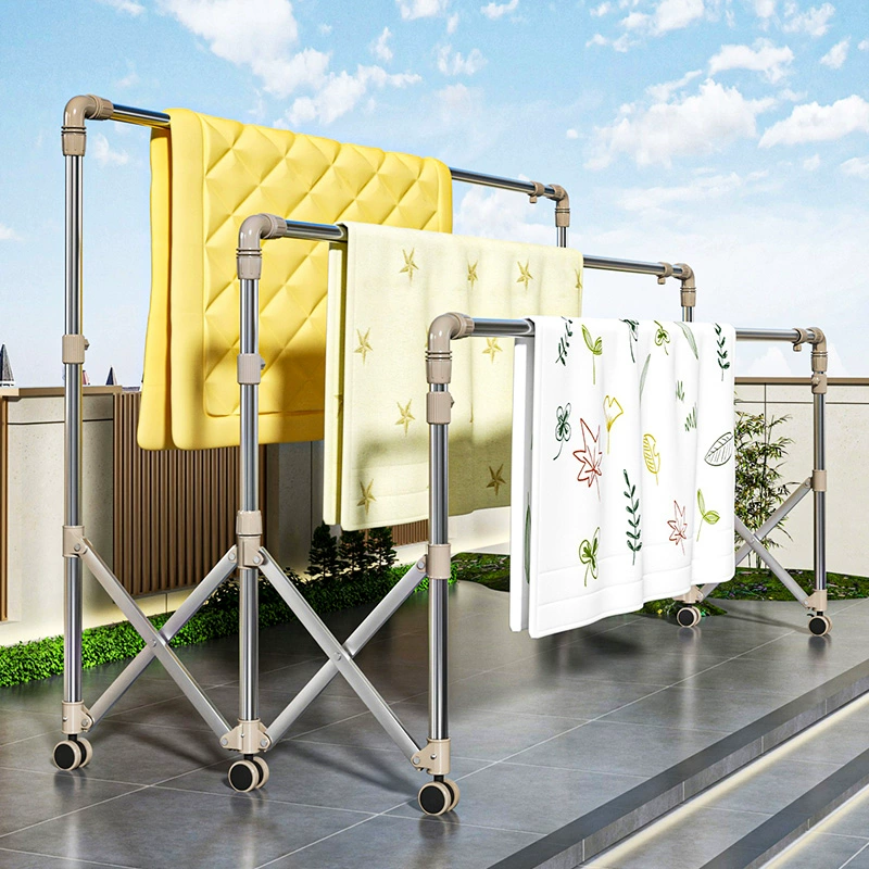 Сушилка для одежды напольная складная внутренняя телескопическая сушилка для одежды из нержавеющей стали на открытом воздухе балкон домашняя уличная сушилка для одеял лошадь Сяо