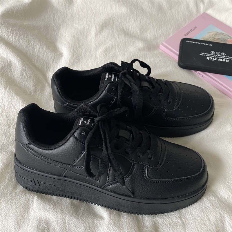 Uncle Xi all black sneakers female Japan...