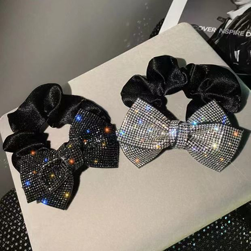 Gomilla para pelo con lazo y strass elegante para mujer_voghion.com