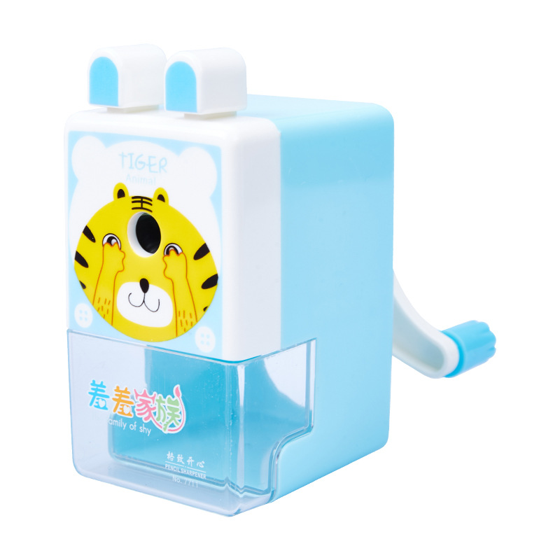 7711 vergüenza familia sacapuntas creativo Sacapuntas de lápiz de mano puede cortar color plomo sacapuntas automático