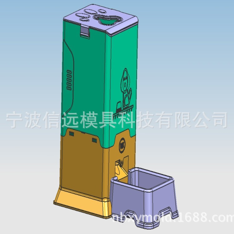 余姚模具设计专业宠物自动喂食器模具设计产品组装注塑加工