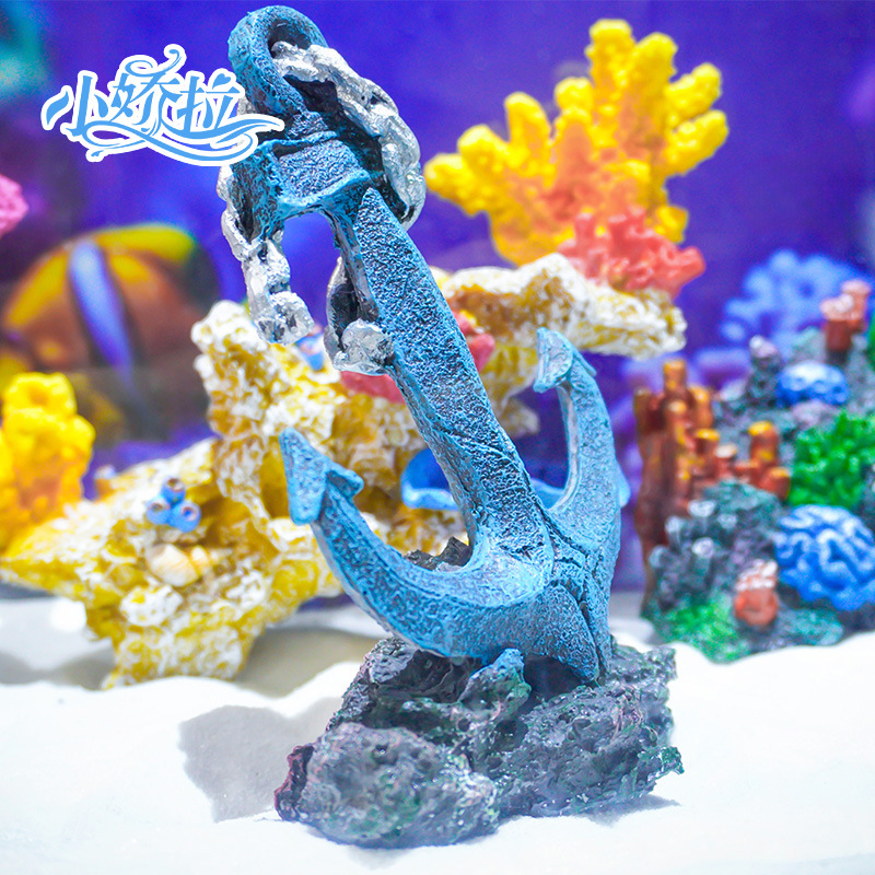 Nuevo paisajismo para acuarios, decoraciones populares de Xiaohongshu, pequeños adornos creativos con diseño de submarino.